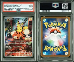 2023 POKEMON JAPANESE SV-P PROMO #098 DETECTIVE PIKACHU PSA 9 - Image 1