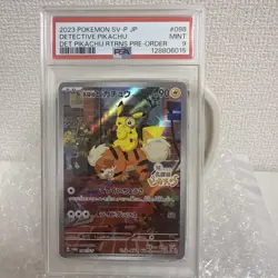 2023 POKEMON JAPANESE SV-P PROMO #098 DETECTIVE PIKACHU PSA 9 - Image 3