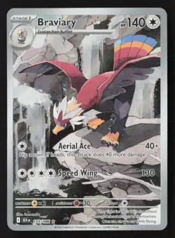 Braviary Illustration Rare Holofoil BLK 155/086 NM Pokemon TCG - Image 1