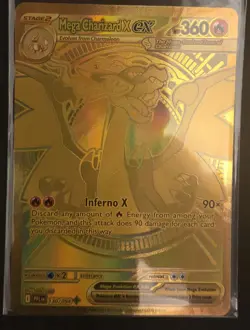 Mega Charizard X ex Gold Hyper Rare 130/094 Pokemon Phantasmal Flames English - Image 2