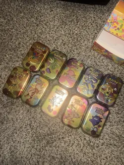 Pokemon Scarlet & Violet 151 Mini Tins w/Display (10 Tins) Factory Sealed - Image 4