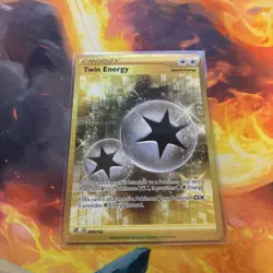 Pokemon Twin Energy - 209/192 Rebel Clash Sword & Shield Secret Rare Card Holo - Image 1