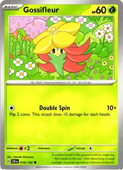 Pokemon Stellar Crown Gossifleur Regular Common Card - Image 1
