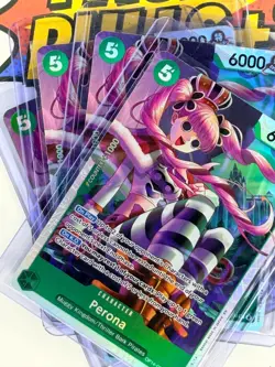 Perona SR OP14-033 Super Rare Azure Sea's Seven Play Set 4x Copies One Piece CCG - Image 1