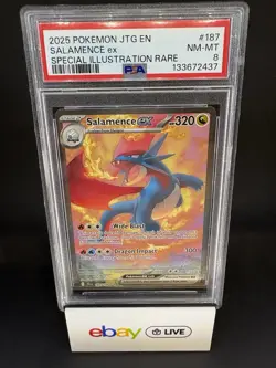Salamence ex - 187/159 - SIR - Journey Together - PSA 8 - Pokemon TCG - Image 1