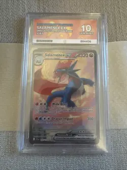 Pokemon TCG Salamence EX SIR Journey Together 187/159 Ace 10 Perfect Sub grades - Image 1