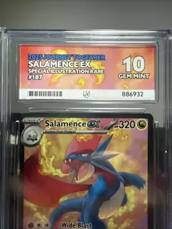Pokemon TCG Salamence EX 187/159 SIR Journey Together ACE GEM MINT 10 ENGLISH! - Image 2