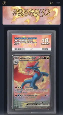 Pokemon TCG Salamence EX 187/159 SIR Journey Together ACE GEM MINT 10 ENGLISH! - Image 5