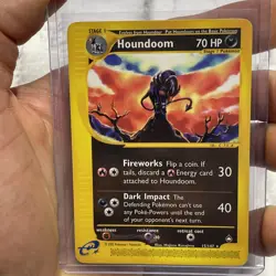 Pokemon TCG Card English e-Series Aquapolis Houndoom 15/147 Non-Holo Rare LP Vtg - Image 1