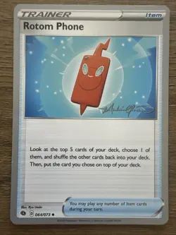 Pokemon Rotom Phone 064/073 World Championships 2022 MEW DECK Card NM - Image 1