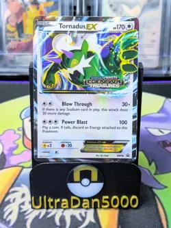 Pokemon STAFF PROMO Card - Tornadus EX BW96 (Legendary Treasures) - Image 1