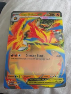 Pokemon TCG Mega Emboar EX MEP 035 Black Star Promo NM and oversized card - Image 3