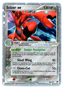 Scizor ex 108/115 Unseen Forces Holo MP / Medium Play Pokemon Card MP - Image 1