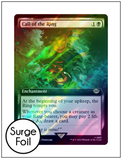 1x Call of the Ring, Surge Foil Extended Art 0766, LOTR, Magic MTG NM - Image 1