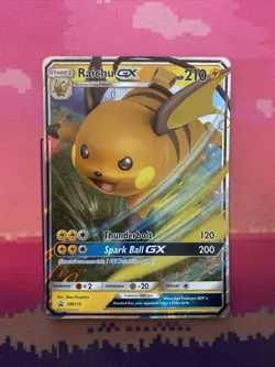 Pokemon Card Raichu GX SM213 Black Star Promo Near Mint - Image 1