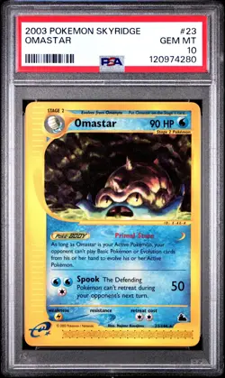 2003 POKEMON SKYRIDGE #23 OMASTAR PSA 10 - Image 1