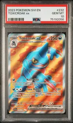 2023 POKEMON SVI EN-SCARLET & VIOLET ULTRA RARE #232 TOXICROAK EX PSA 10 - Image 1