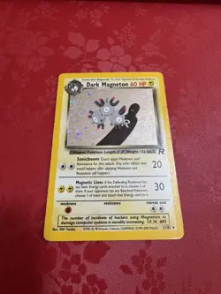 Pokemon Dark Magneton TCG Holo Rare Card 11/82 Unlimited LP - MP - Image 1
