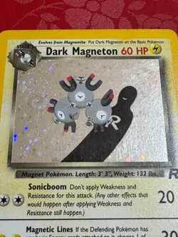 Pokemon Dark Magneton TCG Holo Rare Card 11/82 Unlimited LP - MP - Image 3