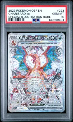 2023 POKEMON OBF EN-OBSIDIAN FLAMES #223 CHARIZARD EX PSA 10 - Image 1