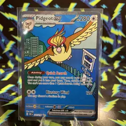 Pidgeot ex 225/197 Special Illustration SIR Rare SV03: Obsidian Flames Pokemon - Image 1