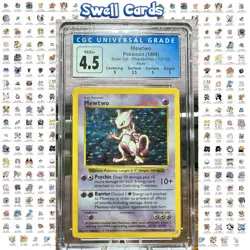 *SHADOWLESS* MEWTWO CGC 4.5 BASE SET 10/102 HOLO RARE Pokemon Card - Image 1