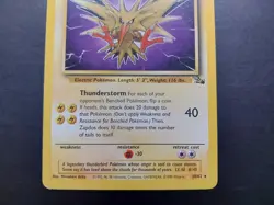 Pokemon - Zapdos 30/62 Rare Fossil - Image 3