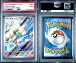 2024 POKEMON SCR EN-STELLAR CROWN ILLUSTRATION RARE 143/142 BULBASAUR PSA 9 - Image 3
