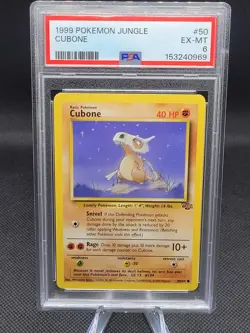 1999 Pokemon Jungle Cubone #50/64 PSA 6 - Image 1