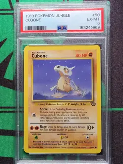 1999 Pokemon Jungle Cubone #50/64 PSA 6 - Image 3