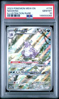 2023 POKEMON MEW EN-151 ILLUSTRATION RARE #174 NIDOKING PSA 10 - Image 1