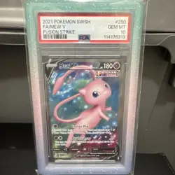 Pokemon TCG Mew V Full Art Fusion Strike #250/264 Holo Ultra Rare PSA 10 - Image 1