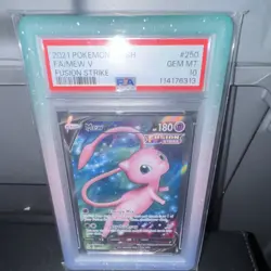 Pokemon TCG Mew V Full Art Fusion Strike #250/264 Holo Ultra Rare PSA 10 - Image 2