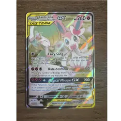 Pokemon Gardevoir & Sylveon GX TAG TEAM Full Art Ultra Rare 205/214 Holo - Image 1