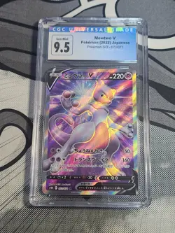 CGC 10 PRISTINE Japanese Pokemon GO 2022 Mewtwo V 073/071 - Image 1