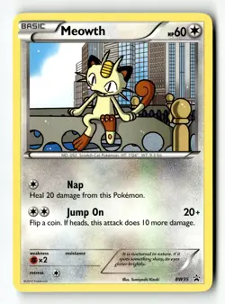 Pokemon Card Meowth - LP Black and White Promos BW35 - Image 1