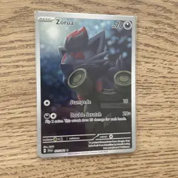 Pokemon TCG Zorua 075/064 Shrouded Fable Holo Illustration Rare Card - Image 1