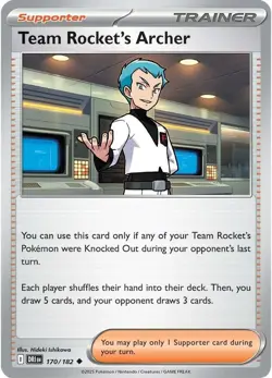 Team Rocket's Archer 170/182 Uncommon Destined Rivals Pokemon Card - Image 1