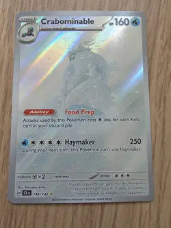 Pokemon TCG Crabominable Card 149/142 S&V Stellar Crown Illustration Rare - Image 1