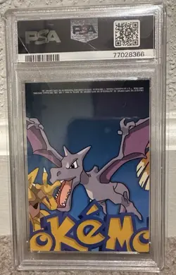 1999 Topps Geodude #TV6 Pokemon T.V. Card PSA 10, Texture Holo Foil POP 2 - Image 2