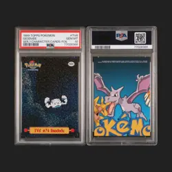1999 Topps Geodude #TV6 Pokemon T.V. Card PSA 10, Texture Holo Foil POP 2 - Image 3