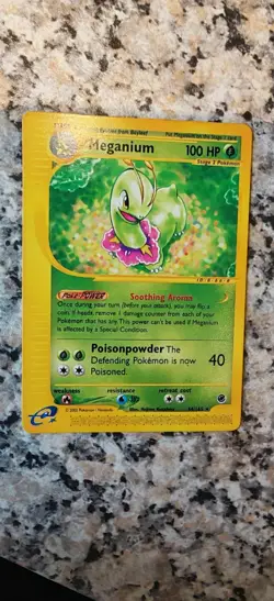 Pokemon TCG Meganium Expedition Base Set Regular Rare Card 54/165 LP - Image 1