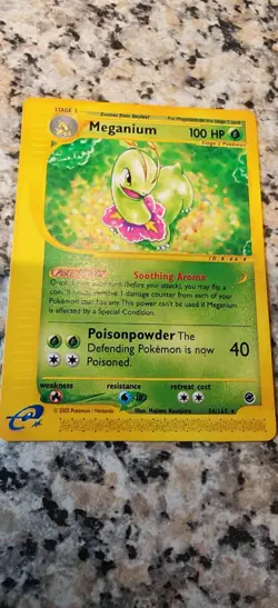 Pokemon TCG Meganium Expedition Base Set Regular Rare Card 54/165 LP - Image 2