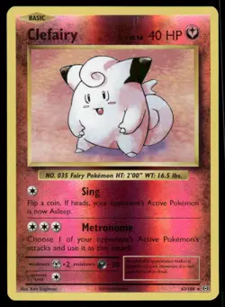 Pokemon Cards Clefairy 63/108 Reverse Holo Evolutions Holo Rare NM - Image 1