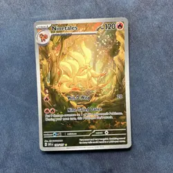 Pokemon TCG Ninetales Obsidian Flames Illustration Rare Card 199/197 NM - Image 1