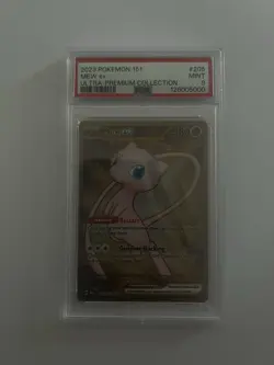Pokemon TCG PSA 9 Mew Ex Gold Card UPC Scarlet & Violet 151 205/165 Metal Mint - Image 1