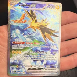 Pokemon Zapdos ex Ultra Rare Full Art Holo Card Scarlet & Violet 151 202/165 - Image 1