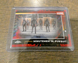 2025 Topps Chrome Deadpool Red and Black Wave 2/5 Minutemen in Pursuit #49 Card - Image 1