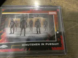 2025 Topps Chrome Deadpool Red and Black Wave 2/5 Minutemen in Pursuit #49 Card - Image 3