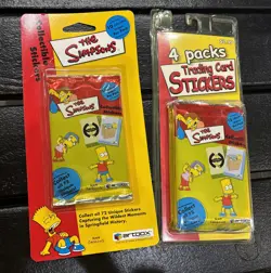 ArtBox Collectible THE SIMPSONS TRADING CARD STICKERS 5 Packs New Sealed - Image 1